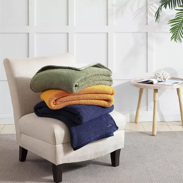 imageEddie BauerThrow Blanket Ultra Soft Plush Sherpa Home Dcor Reversible All Season Bedding Solid BrownIvory 50 x 60Throw Solid GoldIvory