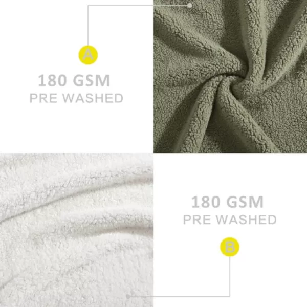 imageEddie BauerThrow Blanket Ultra Soft Plush Sherpa Home Dcor Reversible All Season Bedding Solid BrownIvory 50 x 60Throw Solid GreenIvory