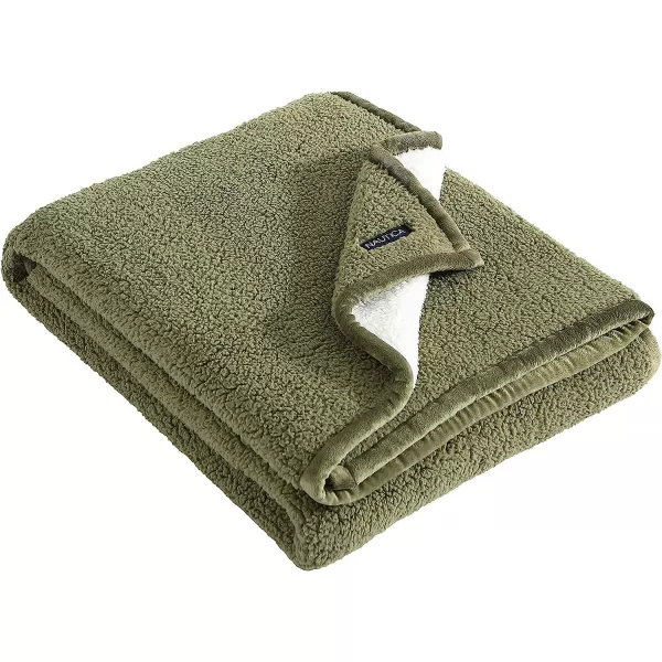 imageEddie BauerThrow Blanket Ultra Soft Plush Sherpa Home Dcor Reversible All Season Bedding Solid BrownIvory 50 x 60Throw Solid GreenIvory