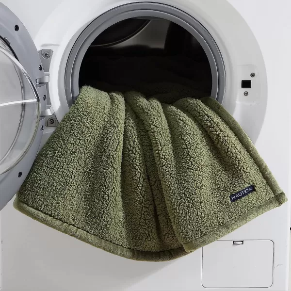 imageEddie BauerThrow Blanket Ultra Soft Plush Sherpa Home Dcor Reversible All Season Bedding Solid BrownIvory 50 x 60Throw Solid GreenIvory