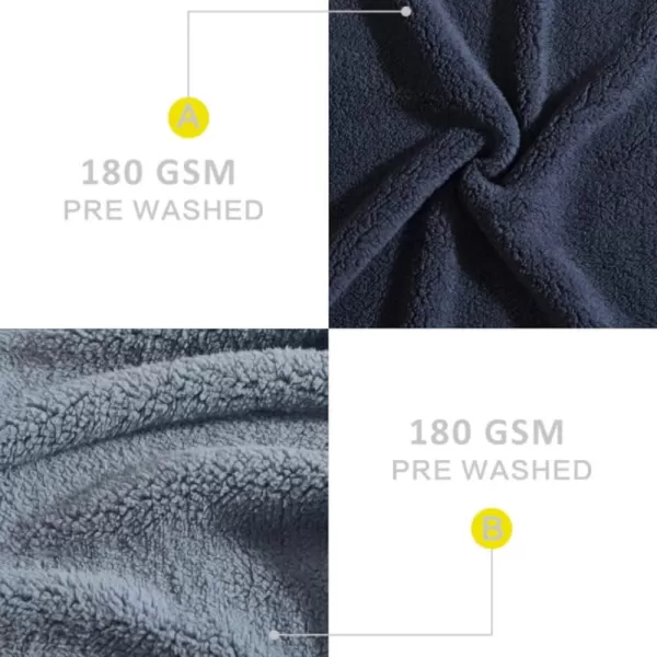 imageEddie BauerThrow Blanket Ultra Soft Plush Sherpa Home Dcor Reversible All Season Bedding Solid BrownIvory 50 x 60Throw Solid NavyLight Blue