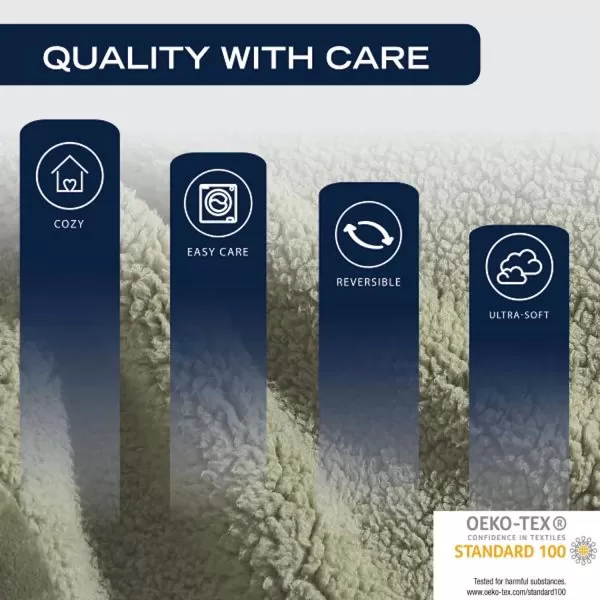 imageEddie BauerThrow Blanket Ultra Soft Plush Sherpa Home Dcor Reversible All Season Bedding Solid BrownIvory 50 x 60Throw Solid NavyLight Blue