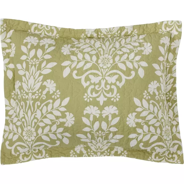 imageLaura Ashley Rowland Collection Quilt Set100 Cotton Reversible All Season Bedding with Matching Shams PreWashed for Added Comfort Twin SageLaura Ashley Rowland Collection Quilt Set100 Cotton Reversible All Season Bedding with Matching Shams PreWashed for Added Comfort Twin Sage