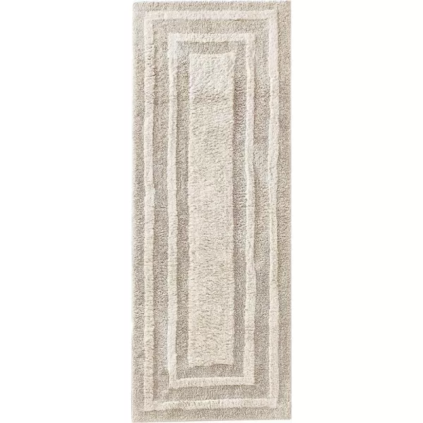 imageEddie Bauer  Bathroom Rug Runner Soft Tufted Cotton Bathroom Decor Super Absorbent amp Quick Dry Logan Light Grey 60 x 22Light Grey Runner