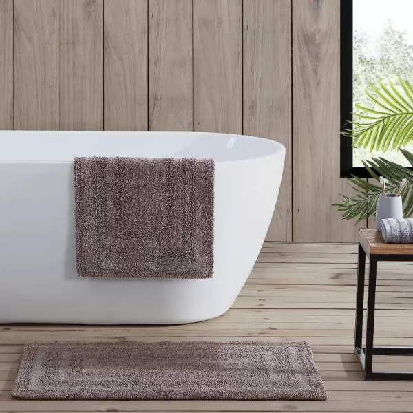 imageEddie Bauer  Bathroom Rug Runner Soft Tufted Cotton Bathroom Decor Super Absorbent amp Quick Dry Logan Light Grey 60 x 22Medium Brown 2 Piece