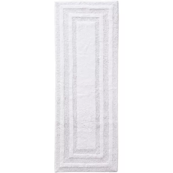 imageEddie Bauer  Bathroom Rug Runner Soft Tufted Cotton Bathroom Decor Super Absorbent amp Quick Dry Logan Light Grey 60 x 22White Runner