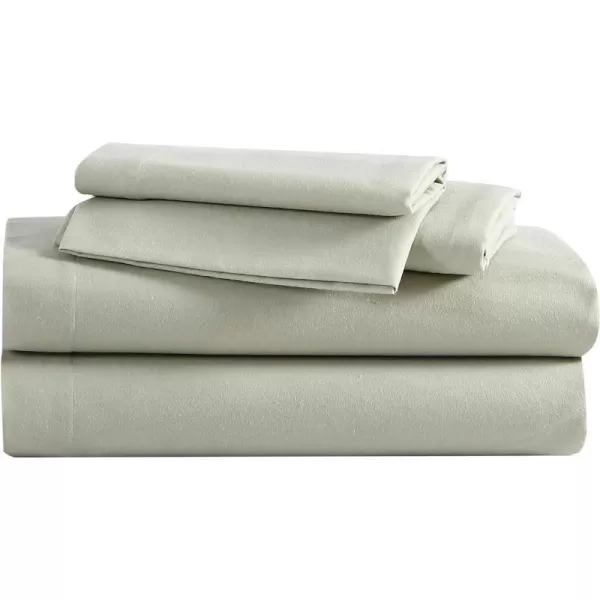 imageEddie Bauer  Full Sheets Cotton Flannel Bedding Set Brushed for Extra Softness Cozy Home Decor Ivory FullGreen