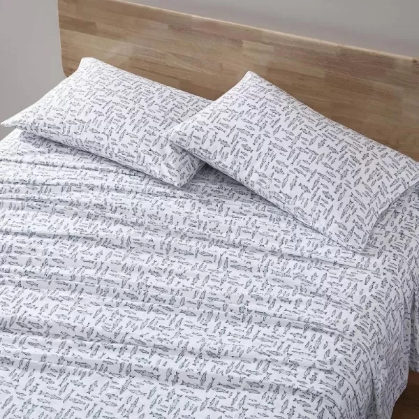 imageEddie Bauer  Full Sheets Cotton Percale Bedding Set Crisp amp Cool Home Decor Eddies Oar Blue FullFull Albright Hill GreenWhite