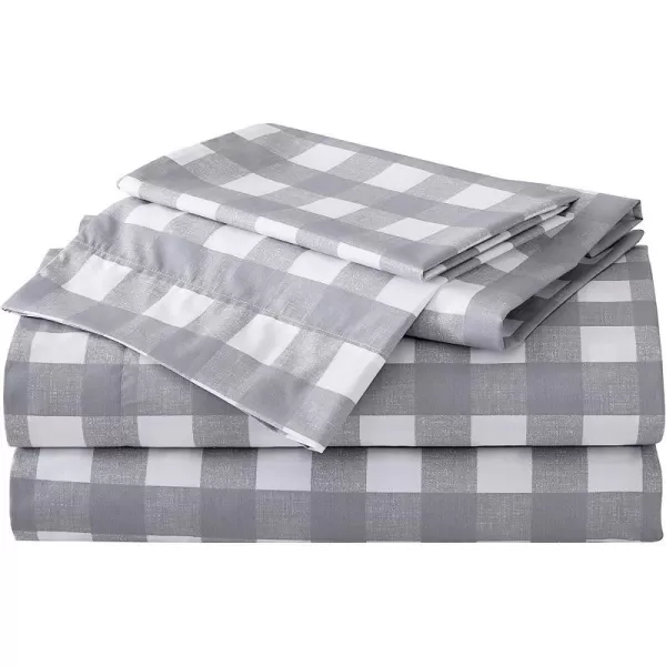imageEddie Bauer  Full Sheets Cotton Percale Bedding Set Crisp amp Cool Home Decor Eddies Oar Blue FullFull Lakehouse Plaid GreyWhite