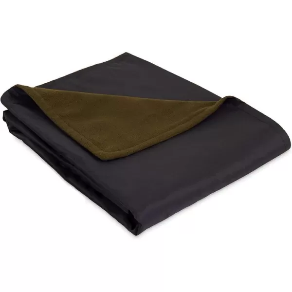 imageEddie Bauer  Heated Throw Blanket Water Resistant Throw with Warming Pocket  Rechargeable Battery Weather Smart Fleece for Travel Camping and Outdoor Use BlackGreenBlack
