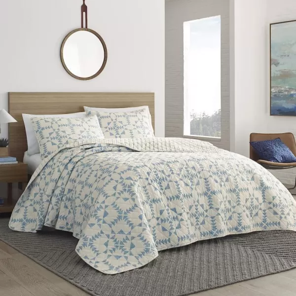 imageEddie Bauer  King Quilt Set Reversible Cotton Bedding with Matching Shams Lightweight Home Decor for All Seasons Arrowhead Charcoal KingArrowhead BlueIvory King