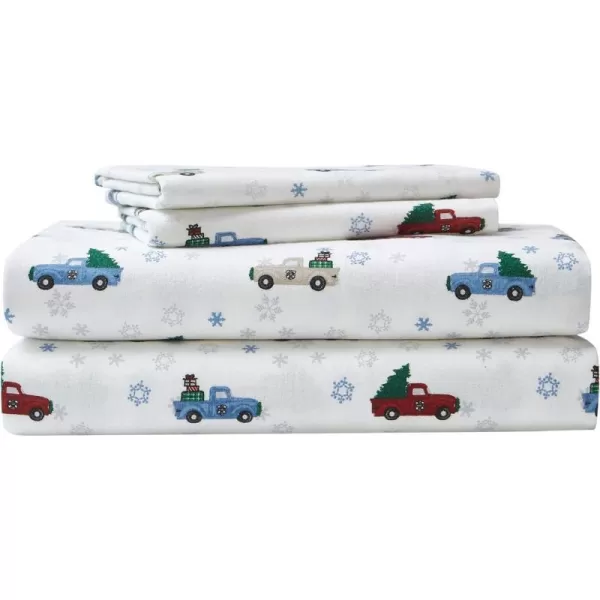 imageEddie Bauer  Queen Sheets Cotton Flannel Bedding Set Brushed For Extra Softness Cozy Home Decor Montlake Plaid QueenWinter Outing RedBlueBeige Twin