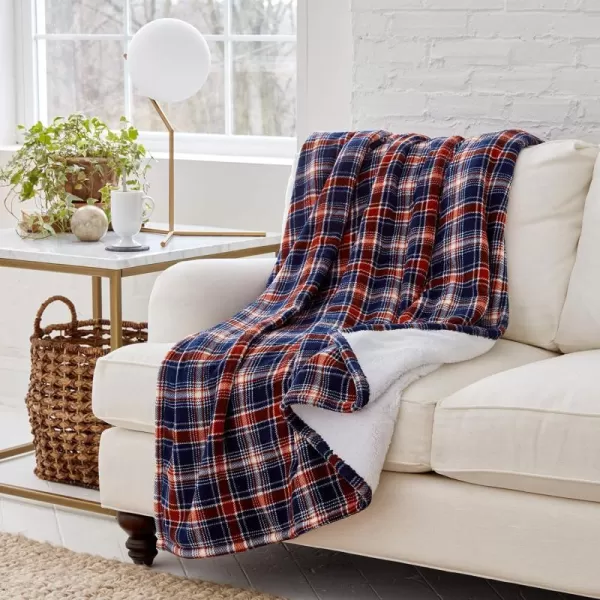 imageEddie Bauer  Smart Heated Electric Throw Blanket  Reversible Sherpa  Hands Free Control  WiFi Only 24GHz  Compatible with Alexa Google iOS Android  Glen Plaid NavyGlen Plaid Navy