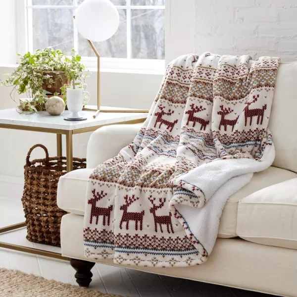 imageEddie Bauer  Smart Heated Electric Throw Blanket  Reversible Sherpa  Hands Free Control  WiFi Only 24GHz  Compatible with Alexa Google iOS Android  Glen Plaid NavyFair Isle Silver