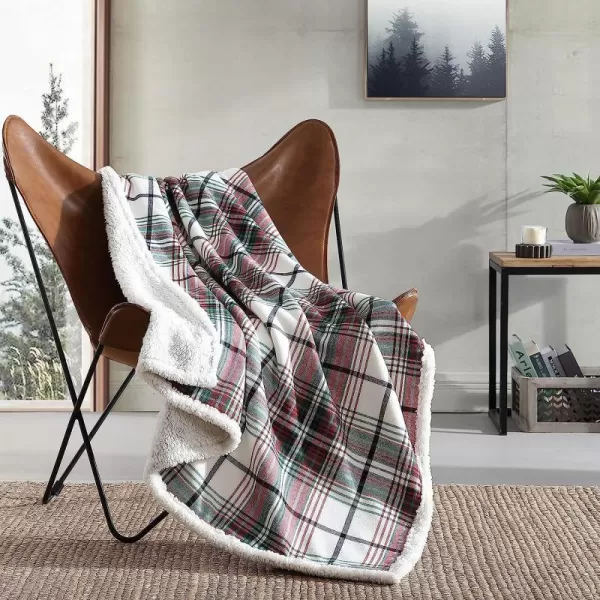 imageEddie Bauer  Throw Blanket Cotton Flannel Home Decor All Season Reversible Sherpa Bedding Montlake Plaid Red ThrowEddie Bauer  Throw Blanket Cotton Flannel Home Decor All Season Reversible Sherpa Bedding Montlake Plaid Red Throw
