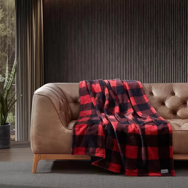 imageEddie Bauer  Throw Blanket Faux Fur Reversible Bedding Buffalo Plaid Home Decor for All Seasons RedBlack ThrowEddie Bauer  Throw Blanket Faux Fur Reversible Bedding Buffalo Plaid Home Decor for All Seasons RedBlack Throw