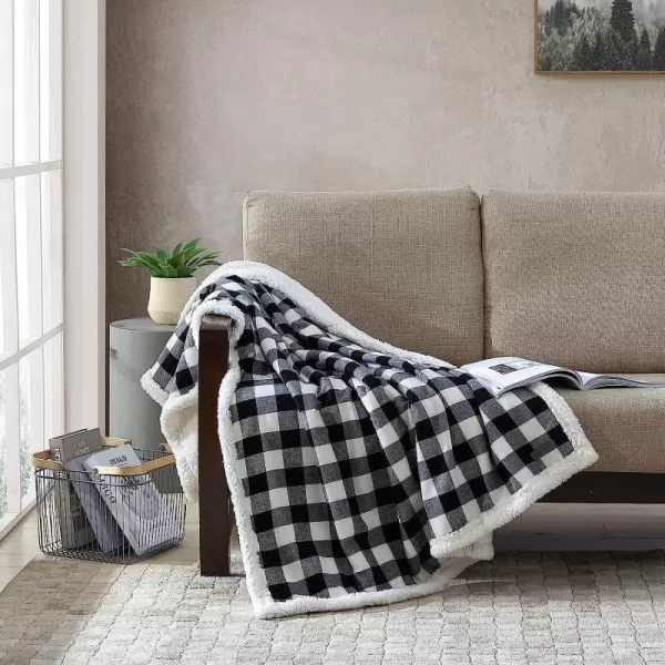 Black Check Throw Blanket
