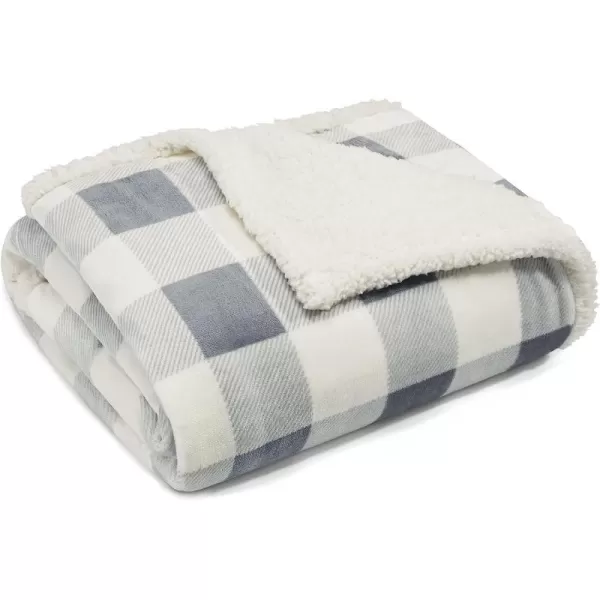 Chrome Grey/White Throw Blanket