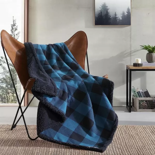 Midnight Blue/Black Throw Blanket