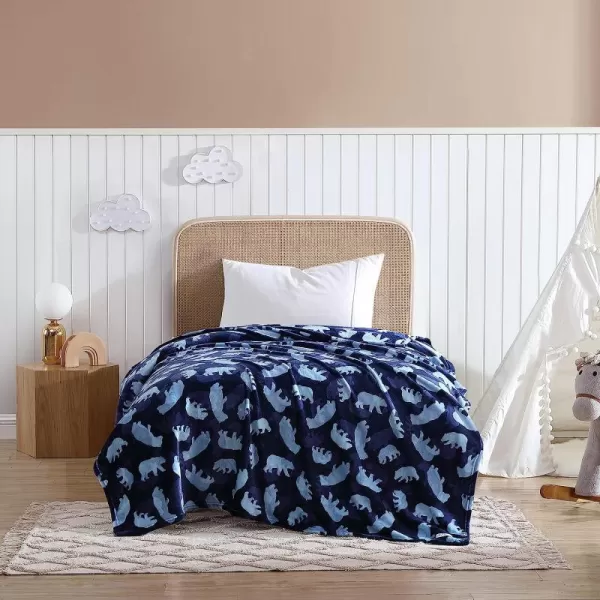 imageEddie Bauer  Throw Blanket Soft amp Cozy Kids Fleece Blanket Ideal for Toddler Bedding Fish Lake Grey ThrowFullQueen Camp Camo Navy