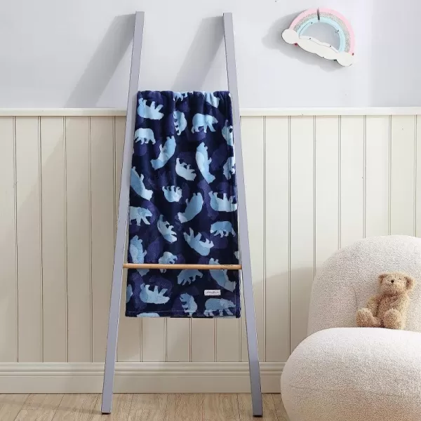 imageEddie Bauer  Throw Blanket Soft amp Cozy Kids Fleece Blanket Ideal for Toddler Bedding Fish Lake Grey ThrowThrow Camp Camo Navy