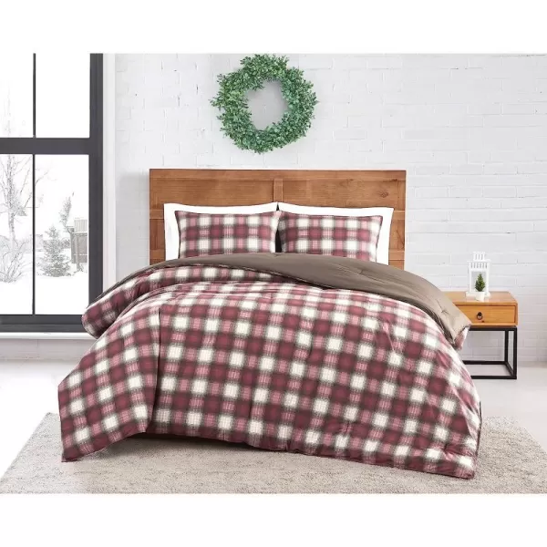 imageEddie Bauer  Twin Comforter Set Reversible Alt Down Bedding with Matching Sham Home Decor for Colder Months Navigation Red TwinKing Navigation RedBlackIvory