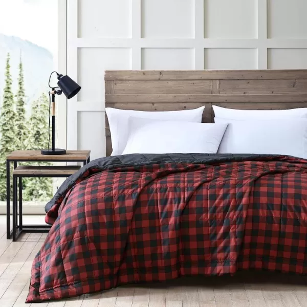 imageEddie Bauer  Twin Duvet Cover Set Cotton Reversible Bedding Buffalo Plaid Home Decor for All Seasons RedBlack TwinBlanket Queen RedBlack