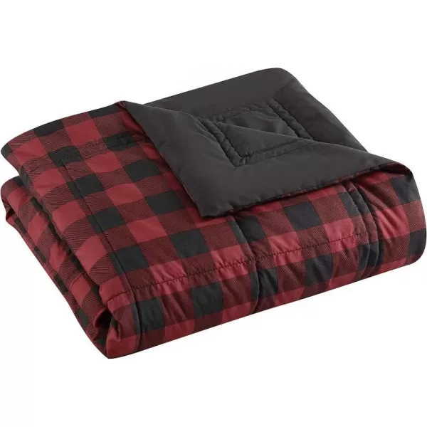 imageEddie Bauer  Twin Duvet Cover Set Cotton Reversible Bedding Buffalo Plaid Home Decor for All Seasons RedBlack TwinBlanket Throw RedBlack
