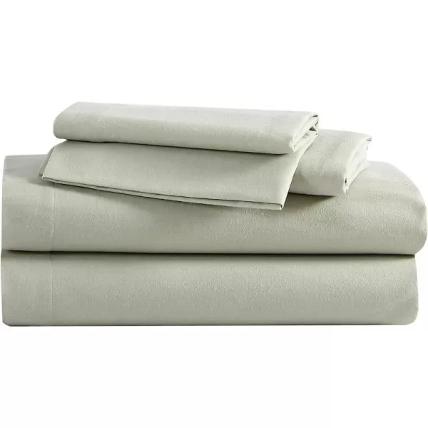 imageEddie Bauer  Twin Sheets Cotton Flannel Bedding Set Brushed for Extra Softness Cozy Home Decor Grey TwinGreen Queen