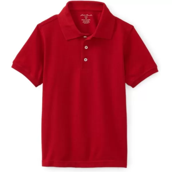 imageEddie Bauer Boys Short or Long Sleeve Polo Shirt More Styles AvailableBig Boys Pique Engine Red