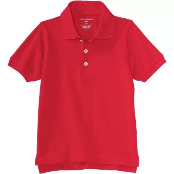 imageEddie Bauer Boys Short or Long Sleeve Polo Shirt More Styles AvailableLittle Boys Pique Engine Red