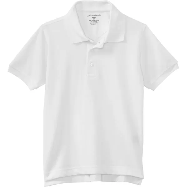 imageEddie Bauer Boys Short or Long Sleeve Polo Shirt More Styles AvailableLittle Boys Pique White