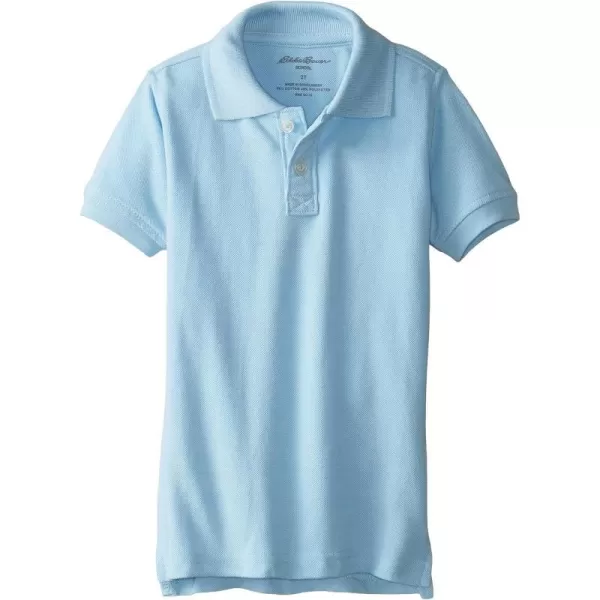 imageEddie Bauer Boys Short or Long Sleeve Polo Shirt More Styles AvailableToddler Boys Pique Light Blue