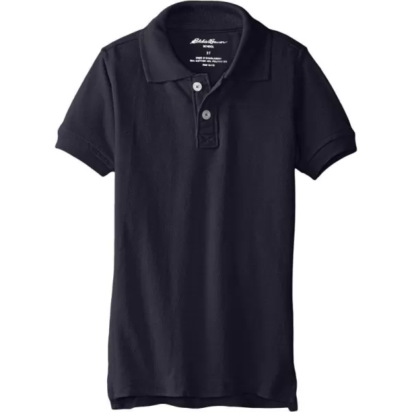 imageEddie Bauer Boys Short or Long Sleeve Polo Shirt More Styles AvailableToddler Boys Pique Navy