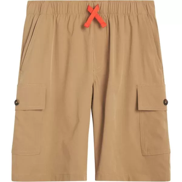 imageEddie Bauer Boys Shorts  Stretch Fit Pull On Cargo Tech Shorts for Boys 420Saddle
