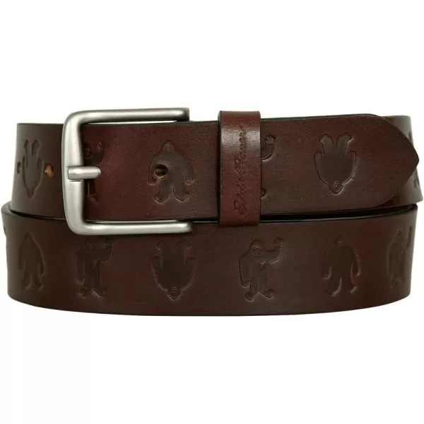 imageEddie Bauer Embossed Sasquatch Harness Leather BeltEddie Bauer Embossed Sasquatch Harness Leather Belt