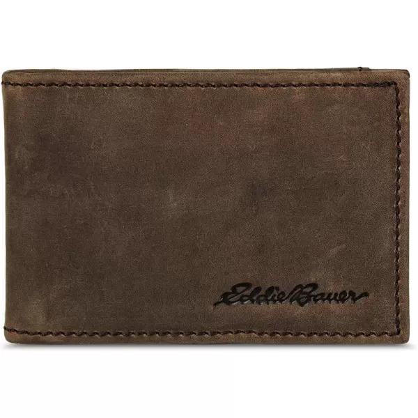 imageEddie Bauer Embossed Sasquatch Leather Money Clip Bifold Wallet with RFID Protection  TanEddie Bauer Embossed Sasquatch Leather Money Clip Bifold Wallet with RFID Protection  Tan