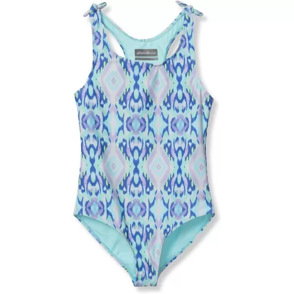 imageEddie Bauer Girls OnePiece Swimsuit  UPF 50 Quick Dry OnePiece Bathing Suit for Girls SXLParadise Blue