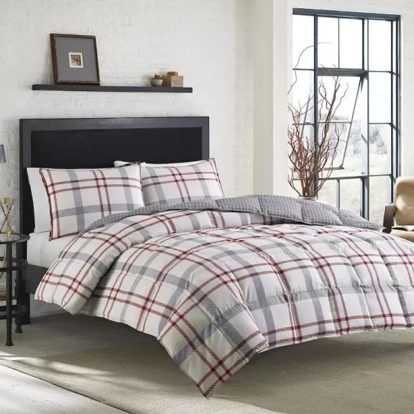 imageEddie Bauer Home Portage Bay Collection 100 Cotton Soft amp Cozy Premium Quality Plaid Duvet Cover with Matching Sham Machine Washable TwinTwin