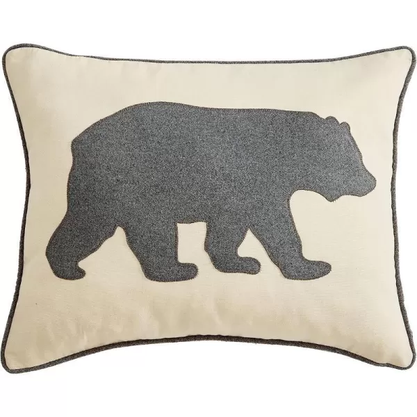 imageEddie Bauer Home Throw Pillow with Zipper Closure Perfect Home Decor for Bed or Sofa 16 x 20 Bear Twill Black1 Count Pack of 1 Bear Twill Grey