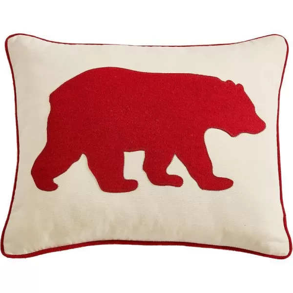 imageEddie Bauer Home Throw Pillow with Zipper Closure Perfect Home Decor for Bed or Sofa 16 x 20 Bear Twill Black1 Count Pack of 1 Bear Twill Red