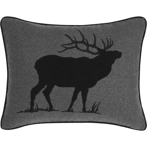 imageEddie Bauer Home Throw Pillow with Zipper Closure Perfect Home Decor for Bed or Sofa 16 x 20 Elk CharcoalBlack1 Count Pack of 1 Elk CharcoalBlack