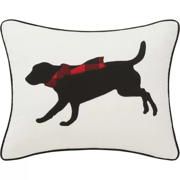 imageEddie Bauer Home Throw Pillow with Zipper Closure Perfect Home Decor for Bed or Sofa 16 x 20 Elk CharcoalBlack1 Count Pack of 1 Winter Lab BlackWhite