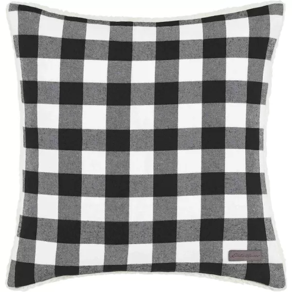 imageEddie Bauer Home Throw Pillow with Zipper Closure Perfect Home Decor for Bed or Sofa 20 x 20 Cabin Plaid Black20 inchx20 inch Cabin Plaid Black