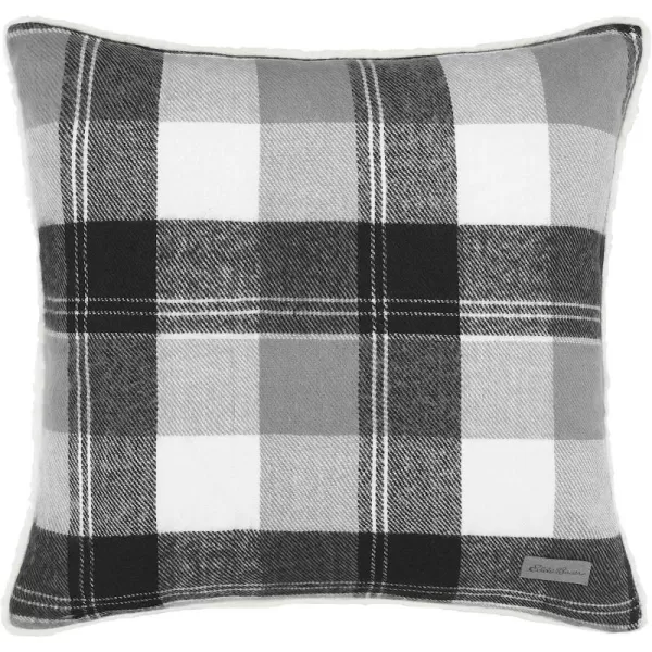 20 inchx20 inch Lodge Plaid Grey/White