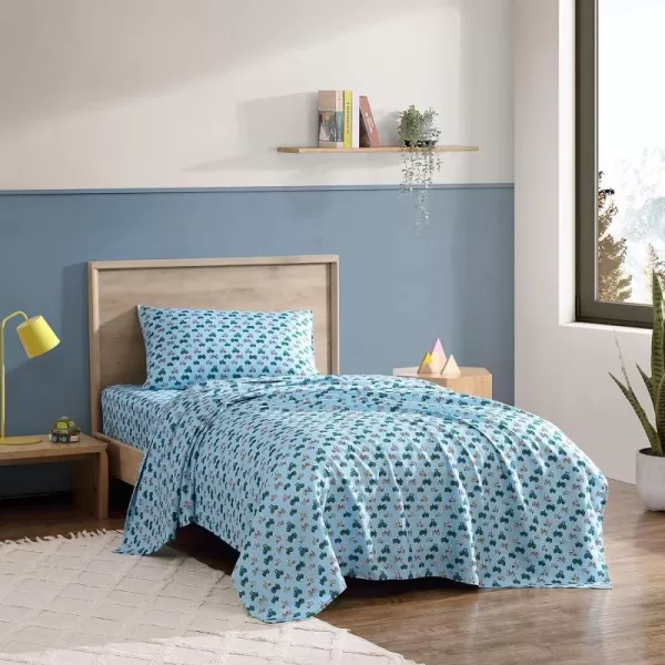 imageEddie Bauer Kids  Queen Sheets Stain Resistant Kids Bedding Ideal for Toddler Bedding Set Poppy Plaid Pink QueenLittle Rider Blue