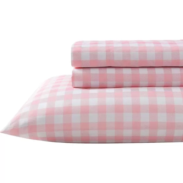 imageEddie Bauer Kids  Twin Sheets Stain Resistant Kids Bedding Ideal for Toddler Bedding Set Poppy Plaid Pink TwinPoppy Plaid PinkWhite Full