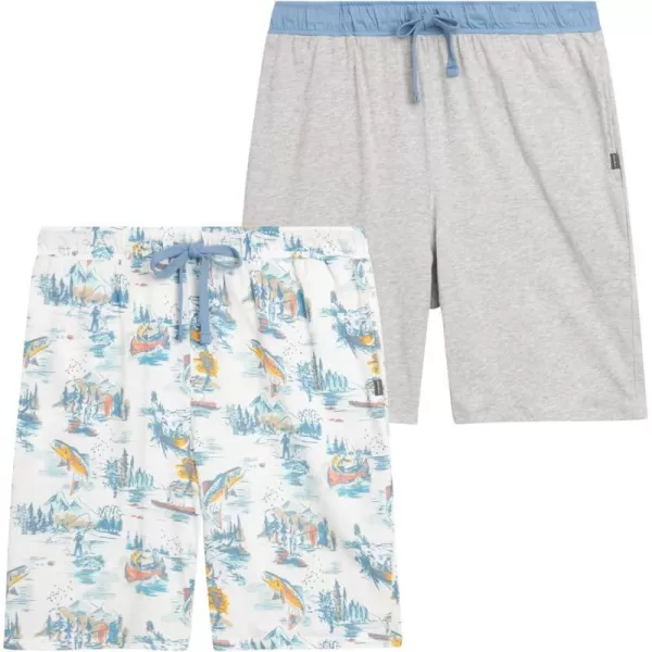 imageEddie Bauer Mens 2 Pack Lounge Shorts  Pajama Bottoms Casual Drawstring Shorts with Pockets for MenCombo 3