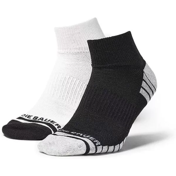 imageEddie Bauer Mens Active Pro COOLMAX Quarter Socks  2 PackBlack