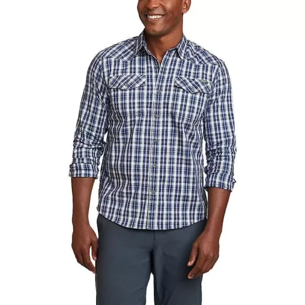 imageEddie Bauer Mens Adventurer LongSleeve ShirtRegular Chambray Blue